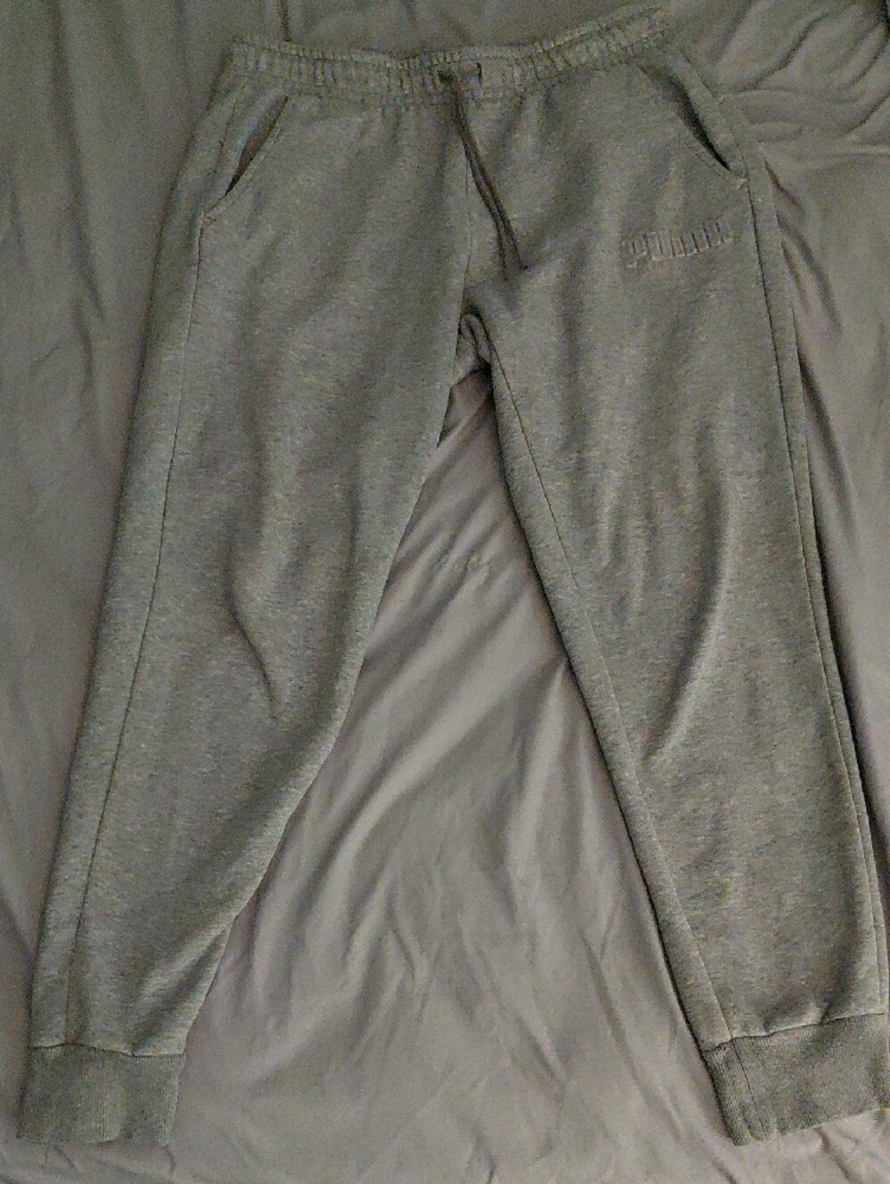 Men's Gray Puma Sweatpants